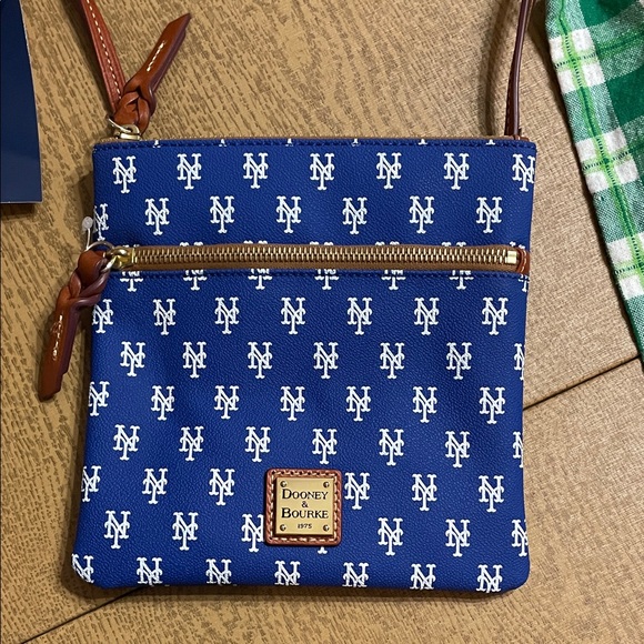 Dooney & Bourke Handbags - Dooney & Bourke Blue and White Patterned Crossbody